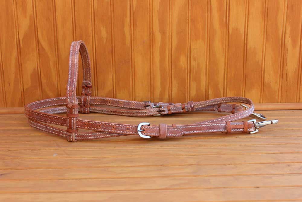 Heavy Harness Headstall with Quick Change Buckles – Half Circle Ranch