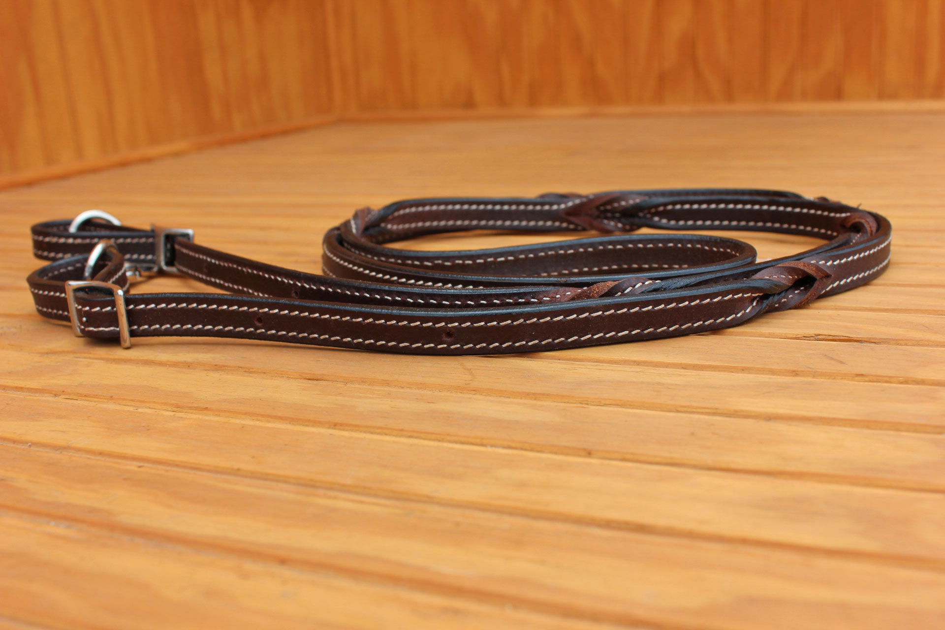 Braided Leather Roping Rein – Half Circle Ranch